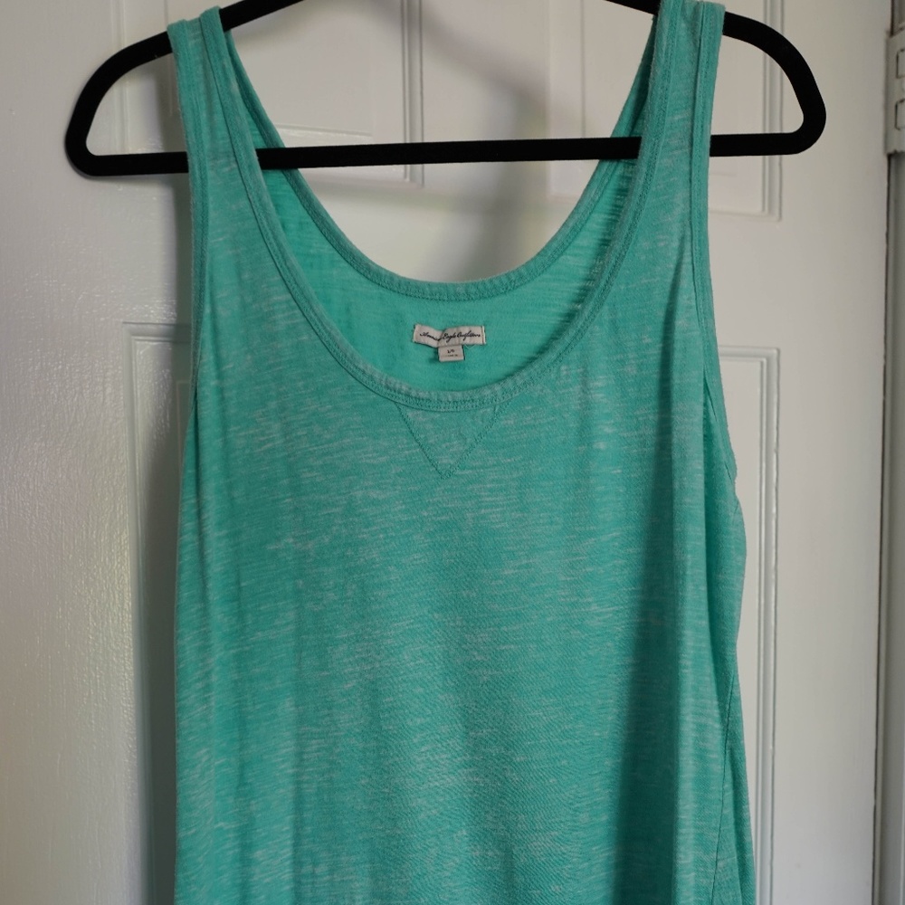 Heather Light Teal Tank